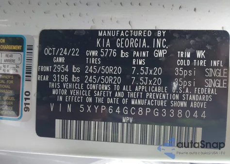 2023 Kia Telluride S from USA, damaged, VIN 5XYP64GC8PG338044